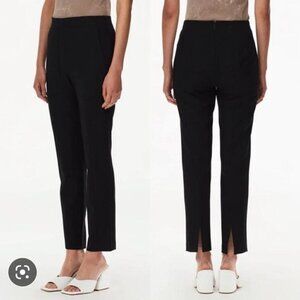 🌻Tibi Black Slim Trouser Pants with Split Back Hem Size 4